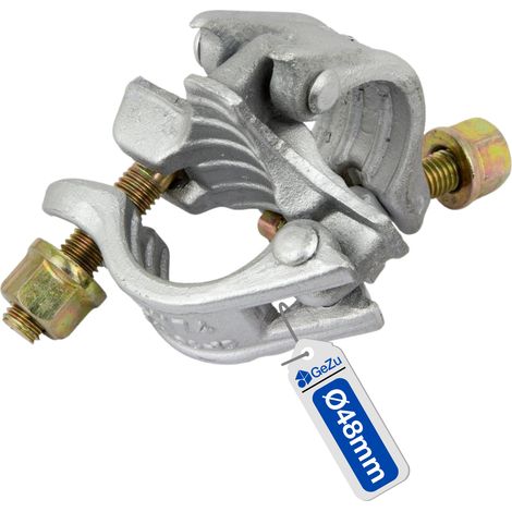 Coupleur d’échafaudage électro‑plaqué Ø48 x 48 mm – serre‑joint robuste pour tuyau acier construction – GeZu Impex