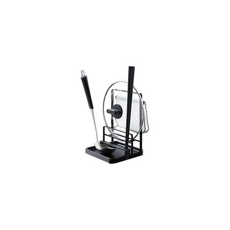 Porte-couvercle de casserole noir, organisateur de cuisine, 15x15x21 cm – (1/5)