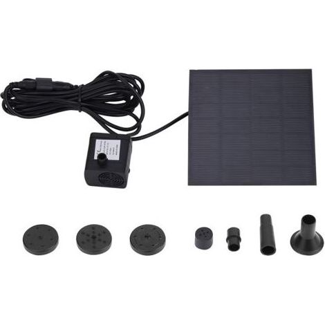 Pompe à eau submersible solaire miniature de 1,4 W pour aquarium, fontaine et étang, ultra silencieuse et sans brosse (1/5)