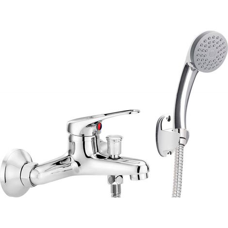 Deante Grifo de bañera cromado con set de ducha