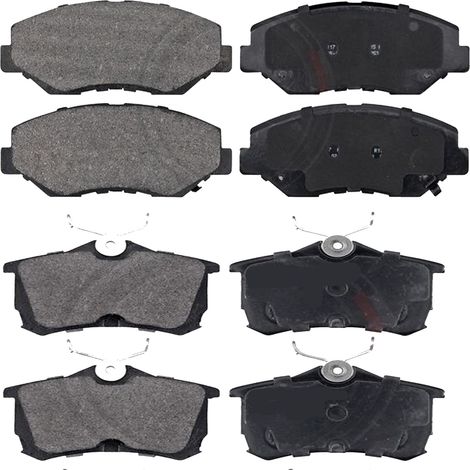 KIT PASTIGLIE FRENO ANTERIORI E POSTERIORI compatibile con HONDA CR-V III (RE) / PASTIGLIE FRENANTI AUTO OEM FDB4161 FDB4228,FDB4233 / SOSTITUZIONE DIRETTA / BASSA POLVERE / SILENZIOSO