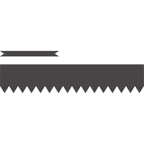 Bordure de Pelouse 30 pcs Noir 100 x 0.05 x 20 cm (1/5)