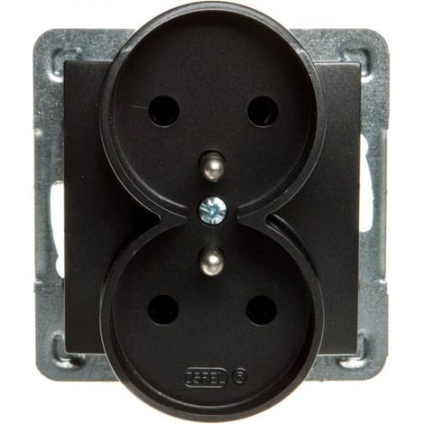Impresja Doppelsteckdose mit/ohne Anthrazit GP-2YRZ/m/50