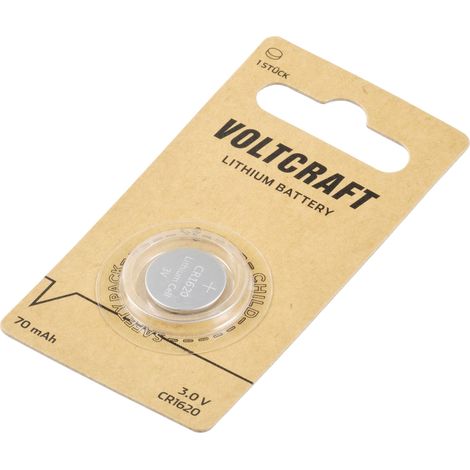 VOLTCRAFT Pile bouton CR 1620 3 V 1 pc(s) 70 mAh lithium LM1620 S156152 (1/4)