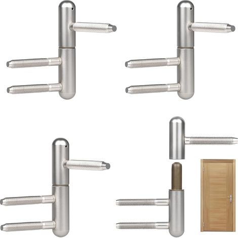 abnehmbare und geräuschlose Türscharniere aus Holz für Innentüren mit Rahmen, Silber (1/5)