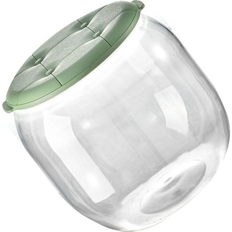 Tabouret de rangement pour jouets, multifonctionnel, innovant, rond et transparent, pour la maison, le salon ou l'entrée (vert). (1/5)