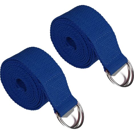 Sangle De Yoga Réglable Avec Boucle Métallique Pour Étirements Profonds En Yoga Et Pilates - Coton Polyester - 1 Pièce (1/5)