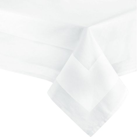 1 Nappe 100% Coton, 140x240 cm, Blanc, Lavable 95°C, Pour Salle À Manger (1/5)
