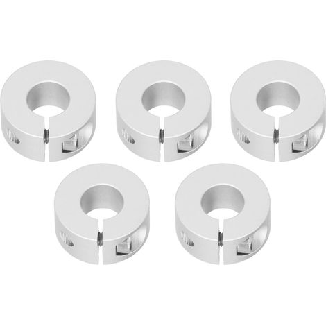 Lot de 5 colliers de serrage en alliage d'aluminium, diamètre 8 mm / 0,3 pouce, pour robots et équipements d'ingénierie. (1/5)