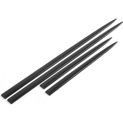 4PCS Protection Latérale Portière Auto Brillant Noir Imperméable Moulure Universelle Anti-Rayure Garniture Voiture
