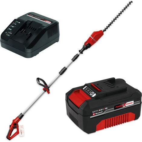 Einhell GE-HH 18/45 18v Telescopic Cordless Pole Hedge Cutter Trimmer Long 4.0ah