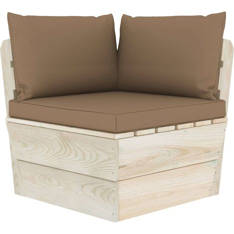 Maison Exclusive - Garten-Paletten-Ecksofa mit Kissen Imprägniert (1/5)