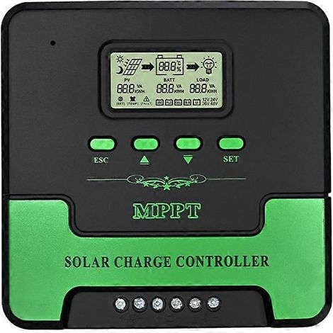 Automatischer 12V/24V WLAN-Solar-Laderegler mit Solarpanel, 30A, zwei USB-Anschlüssen und LCD-Bildschirm (1/5)
