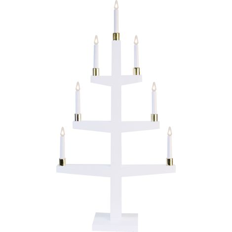 Star Trading Chandelier LED 'Halla', à sept bras, blanc, 90 cm