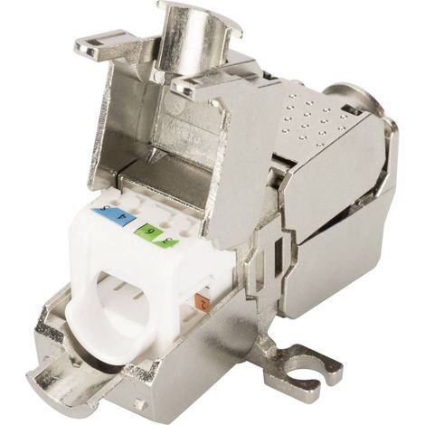 Modulo connettore Keystone senza attrezzi per il collegamento di cavi di categoria 6A (1/5)