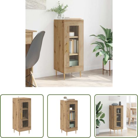vidaXL Holz Sideboard - Sideboard Artisan-Eiche 34 x 34,5 x 90 cm Holzwerkstoff (1/5)