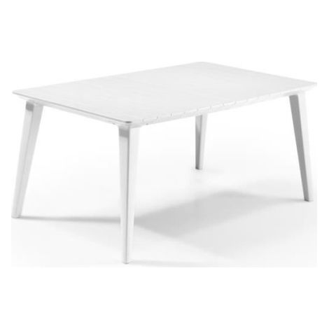 Allibert – Table de jardin rectangulaire en résine blanche – 6 places – Dimensions 157x98x74 cm – Résistante aux intempéries et à la rouille (1/5)