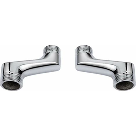 Raccord Contre Coudé Douche,Raccord Laiton Coudé RéDucteur,Bras Pivotant RéGlable,Raccord Mural Contre Coudé,Raccord Excentré 1/2 3/4,Chrome A (1/4)