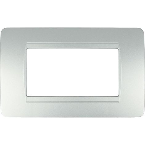 PLACCA BTICINO MATIX COMPATIBILE 3 4 6 MODULI COLORE SILVER COMPATIBILE MATIX 4 Moduli (1/2)