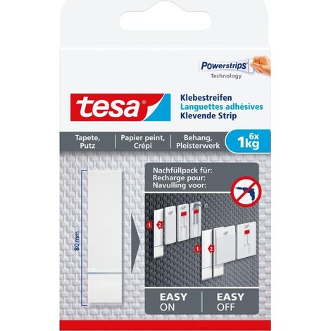 Strisce adesive Tesa Kleefstrips bianco 6 pezzi alta qualità