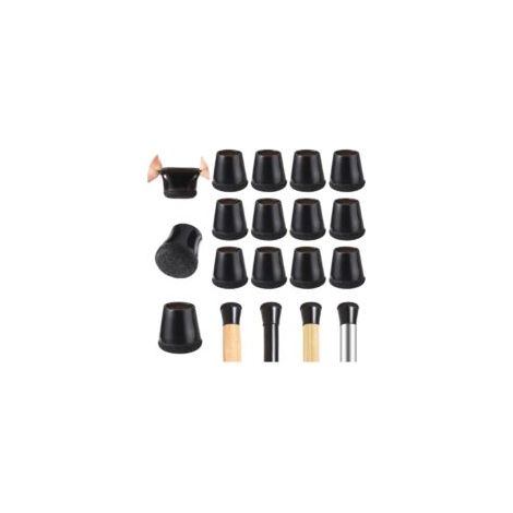 40 Pcs Embout Pied de Chaise, Patin de Chaise Élastique Protection Pied Chaise en Feutre, Tampon de Chaise pour Protéger Les Pieds de Table Éviter Les Rayures au Sol Noir (1/5)