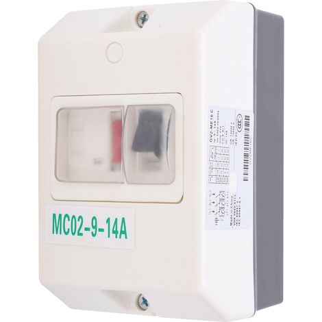 Disjoncteur de Protection Moteur Étanche MC02-9-14A 220V/380V, Interrupteur de Sécurité (1/5)