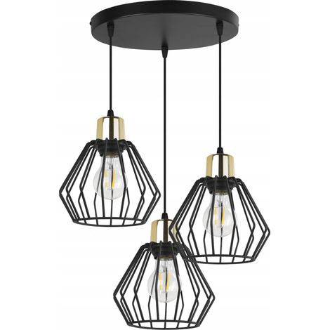 Hängelampe, Deckenleuchter, Drahtschirm, LED
