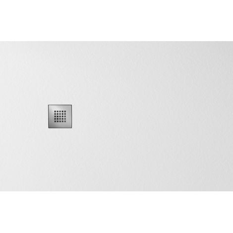 Receveur de douche en marbre de culture MITIA 140x90cm, blanc (1/4)