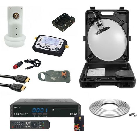 Pack Camping - TNTSAT - THS 806 - Parabole 35 cm - Décodeur HD - Carte TNTSAT 4 ans (1/5)