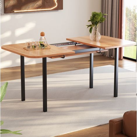 MEUBLIV Ausziehbarer Esstisch 160x80 cm Natur – minimalistischer Stil für 4–6 Personen (1/5)
