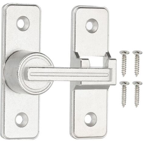 Scheunentorriegel, 180°-Kippriegel – geeignet für Garten, Außenbereich und Garage (silber), 1 Set (1/4)