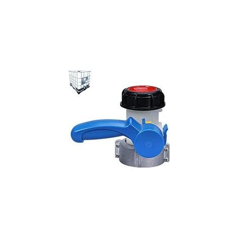 Adaptateur Universel IBC,Adaptateur pour robinet d'arrêt IBC, Robinet de vidange universel,Vanne Papillon Adaptateur,pour réservoir d'eau de pluie (75 mm) (1/5)