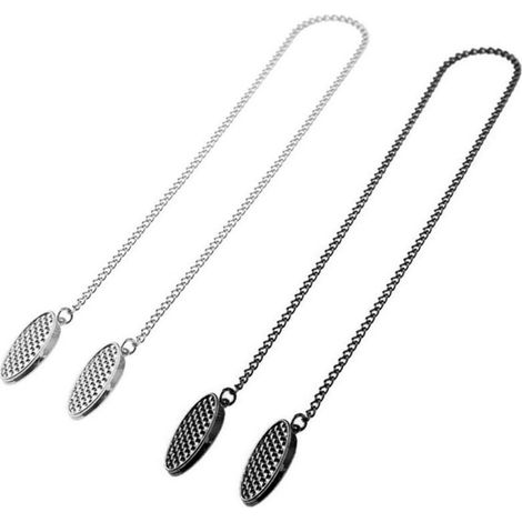 Lätzchenkette mit Clip, Handtuchkette mit Clip für Erwachsene, Senioren und Kinder (50 cm), 2 Stück