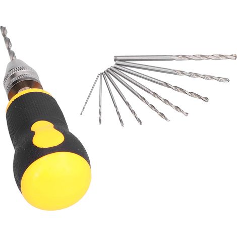 Mini tournevis portable antidérapant, outil de perçage manuel hélicoïdal 0,5-3,2 mm (1/5)