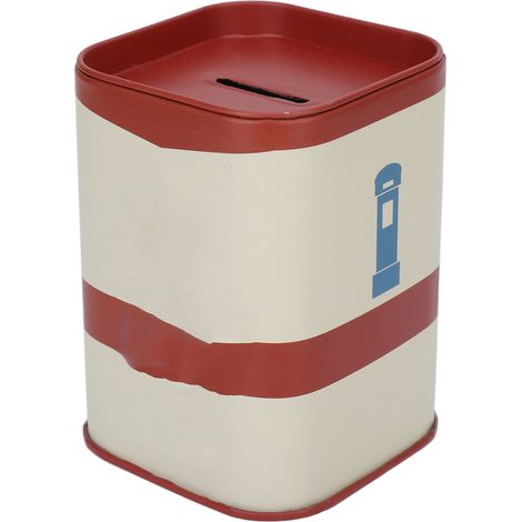 Étui de rangement pour lames usagées, grande capacité, couvercle en fer amovible, boîte de stockage pour coiffeur, rouge. (1/5)