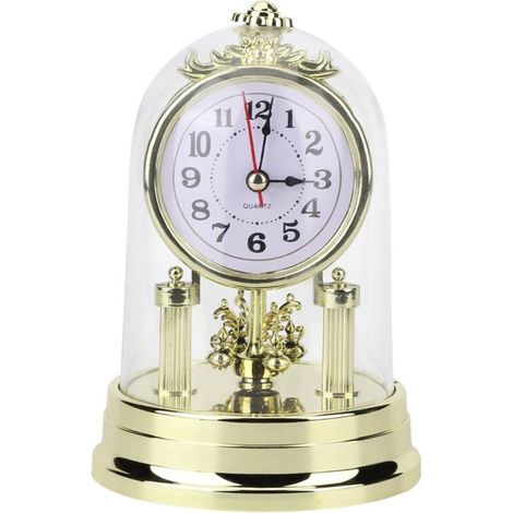 Horloge de Salon Style Rétro Européen - Horloge de Table Silencieuse et Antique - Décoration Maison