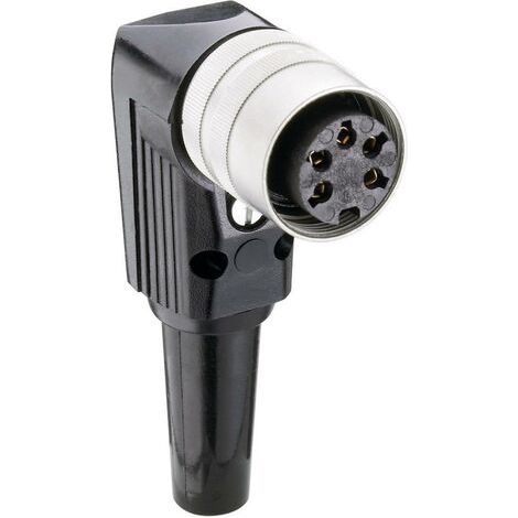 Connecteur rond DIN femelle, coudé Lumberg WKV 40 Nombre de pôles: 4 argent 1 pc(s) D22986 (1/3)
