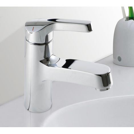 Robinet Mitigeur de lavabo chrome Design Butee economie d eau (1/2)