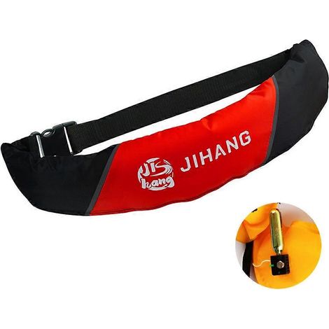 Ceinture de sauvetage gonflable portable à gonflage manuel en nylon 600D pour la pêche et les situations d'urgence (1/5)