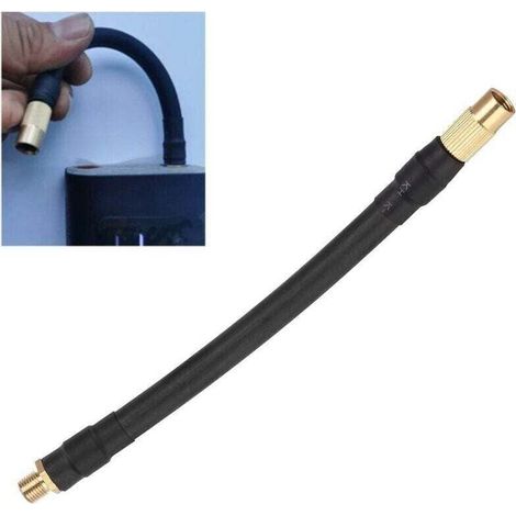 Tuyau en Caoutchouc de Gonfleur de Pneu, 6,3 Pouces Tuyau D'extension de Gonfleur de Pneu Tube de Pompe à Air Remplacement pour L'automobile de Moto de Vélo de Gonfleur électrique de Xiaomi (1/4)