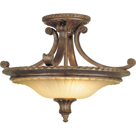 Elstead Stirling Castle - 2 Light Semi Flush Deckenleuchte British Bronze, E27 (1/4)