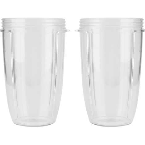 2 Pièces Tasse à Jus Transparente Accessoire Blender Compatible 600W 900W (1/5)