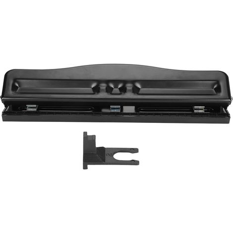 Poinçon manuel réglable 3 trous noir pour bureau maison DIY, perforatrice manuelle accessoire. (1/5)