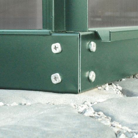 Vitavia Stahlfundament "7800" für Gewächshäuser "Ida" und "Osiris", smaragd grün, 7800 / 190 x 379 x 6 cm (1/2)