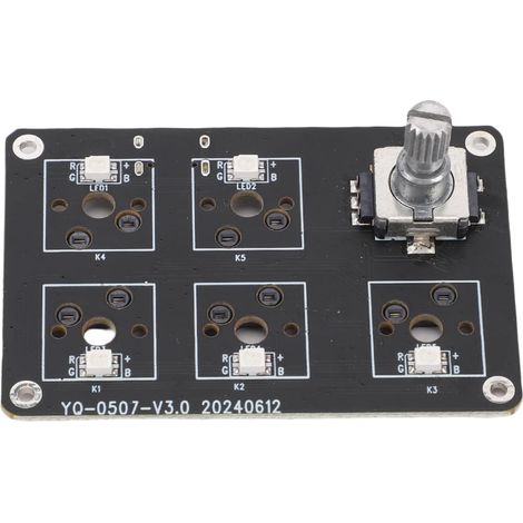 Anpassbare Tastatur, programmierbare mechanische 5-Tasten-Tastatur mit Hot-Swap-fähigen Schaltern, RGB-Hintergrundbeleuchtung und Makrofunktion für Gamer und 3D-Drucklabore (1/5)