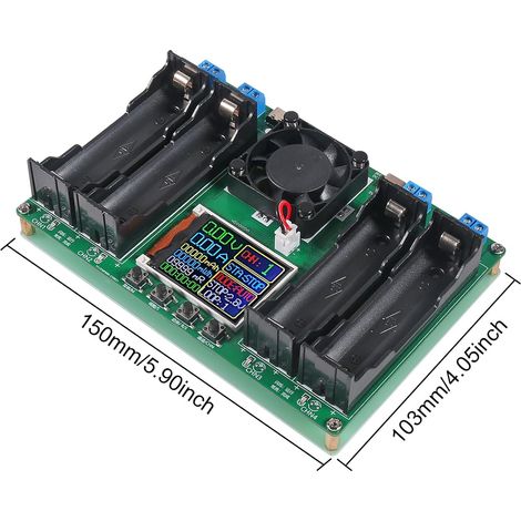Módulo de comprobación de capacidad de batería de litio (1 paquete), 18650 mAh, MWh, detector digital de potencia de batería, comprobador de batería tipo C 18650 (4 canales)