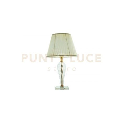 LUME PICCOLO VILLA 1 LUCE TRASPARENTE E ORO ATTACCO E14