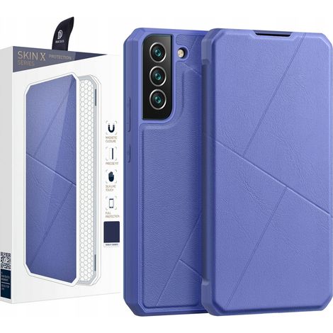 Custodia con fondina DUX ducis Skin X con patta per Samsung Galaxy S22+ (S22 Plus) blu (1/5)