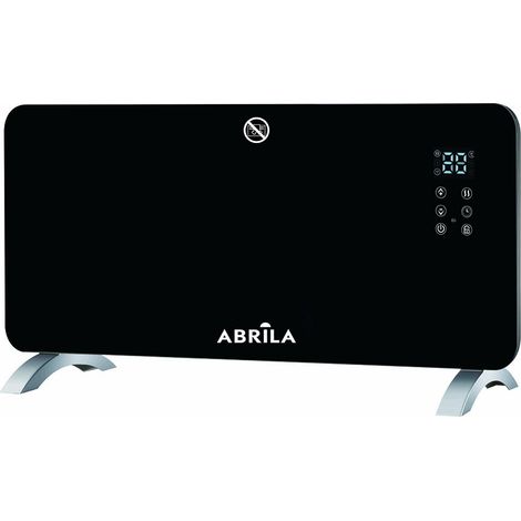 Emisor termico cristal gaban 2000w negro control wifi 2potencias temporiz.mural/portat.38x92x6,68 cm (1/4)