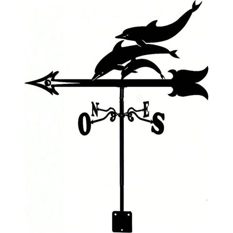 Un ensemble de girouettes de requin, girouettes de jardin extérieur, girouettes, décorations de toit, ornements d'artisanat de cour Dtian